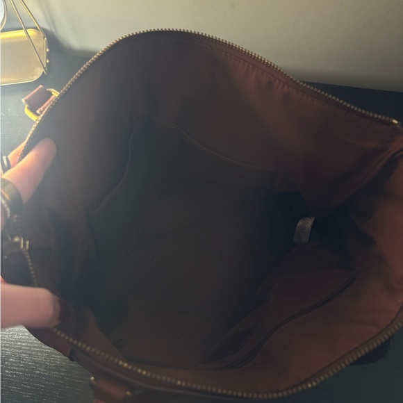 Fossil Dark Brown Leather Tote - Picture 4 of 4